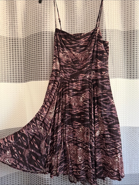silence + noise Dresses & Skirts - silence + noise Black and Pink Patterned Mini Slip Dress